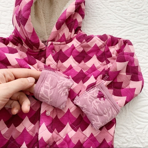 NWT Kickee Pants Print‎ Quilted Hoodie Coverall with Sherpa-Lined Hood - Picture 4 of 6